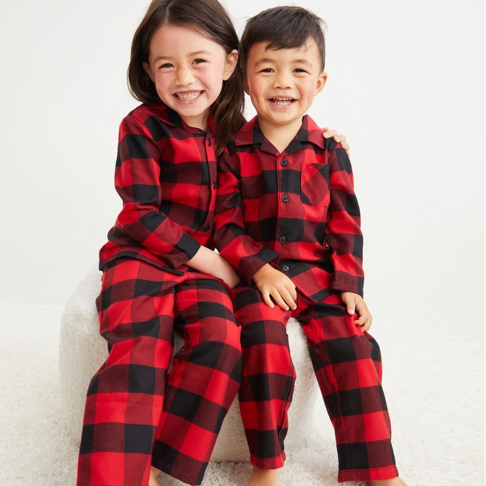 18-24m checkered pj set